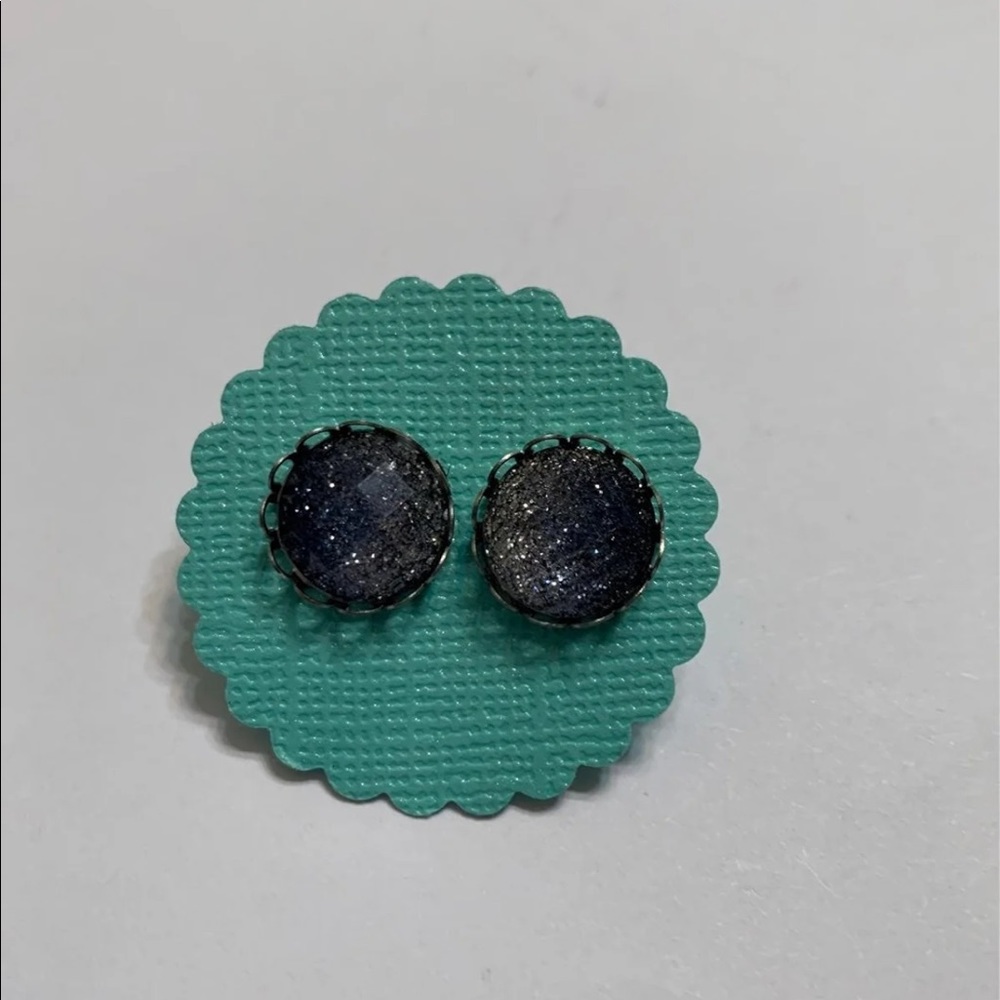 Silver stud earrings